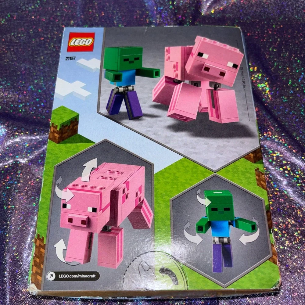 Minecraft Lego Set: series 2 Big Fig Pig with Baby Zombie